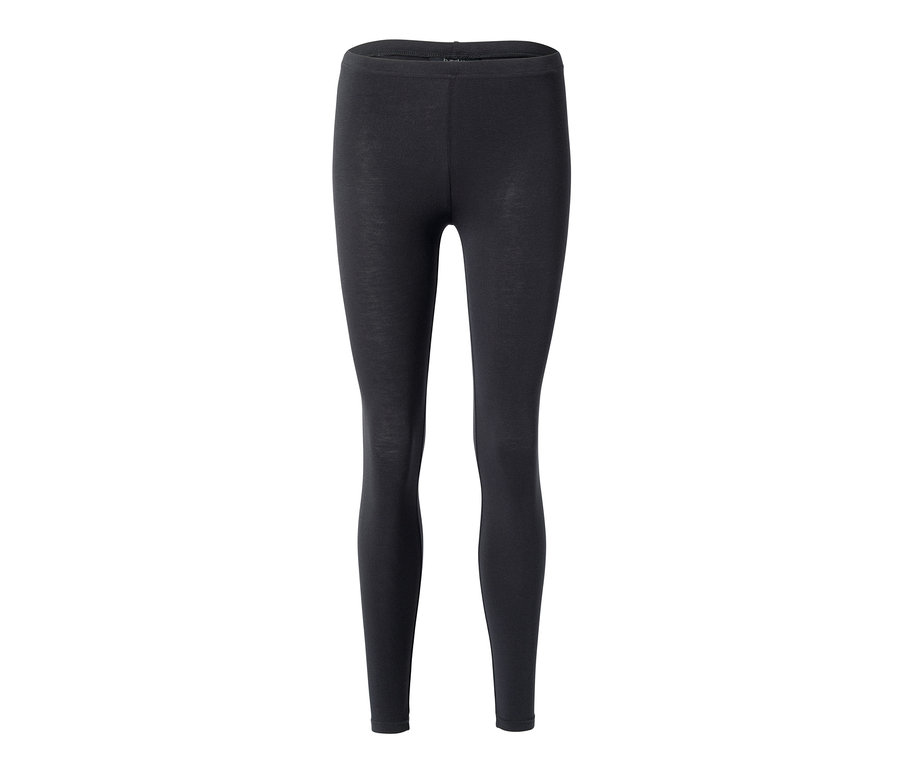 Schwarze Leggings auf weißem Hintergrund.