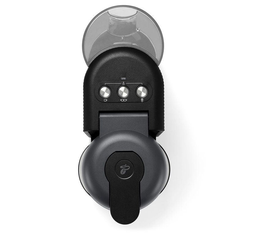 Detailansicht von oben der »Call me Pad« Kaffee Padmaschine Graphite.