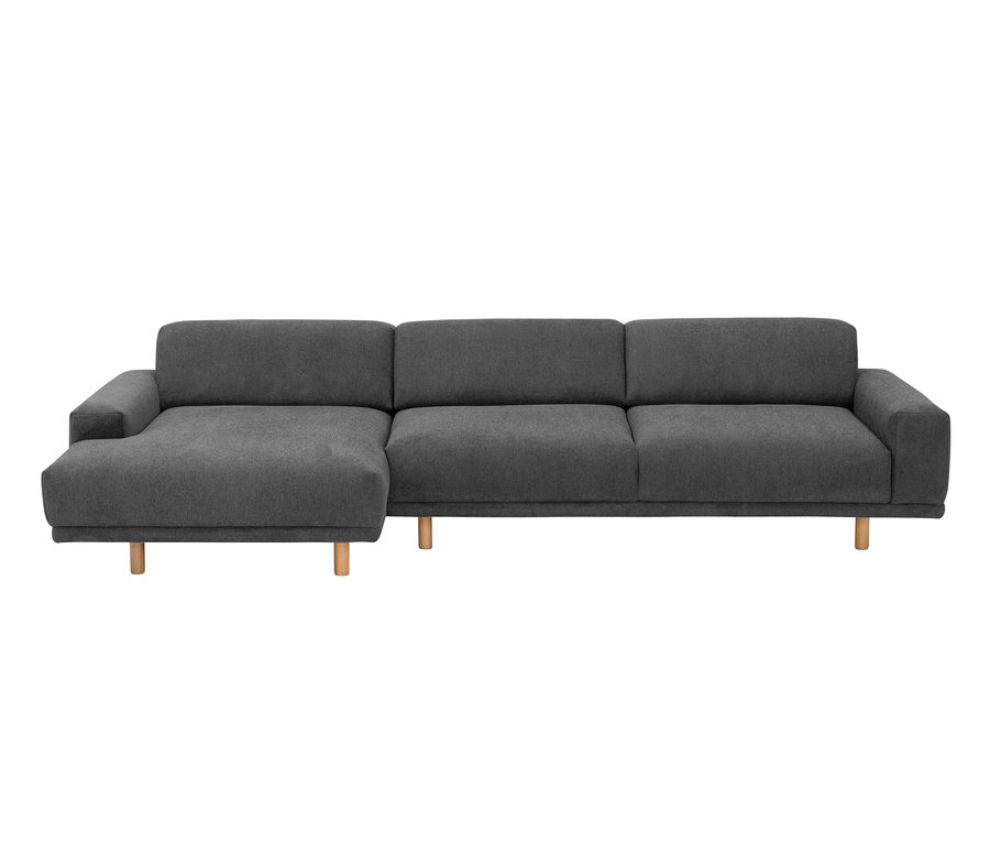 Ecksofa »Penelope«, dunkelgrau, links.