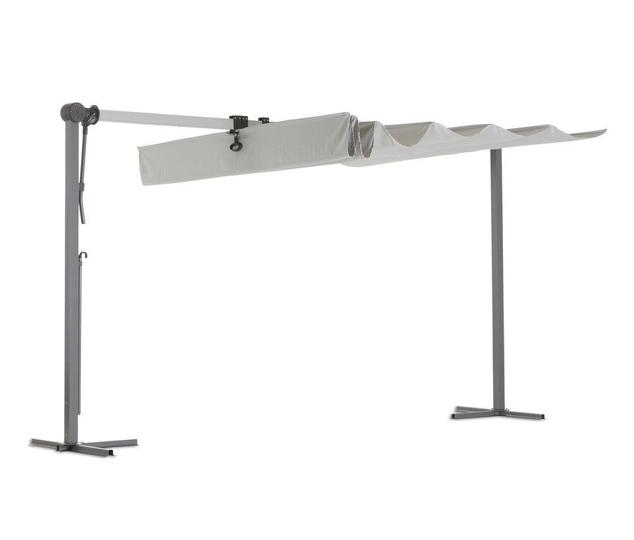 Graues Leco Sonnendach, 400 x 250 cm.