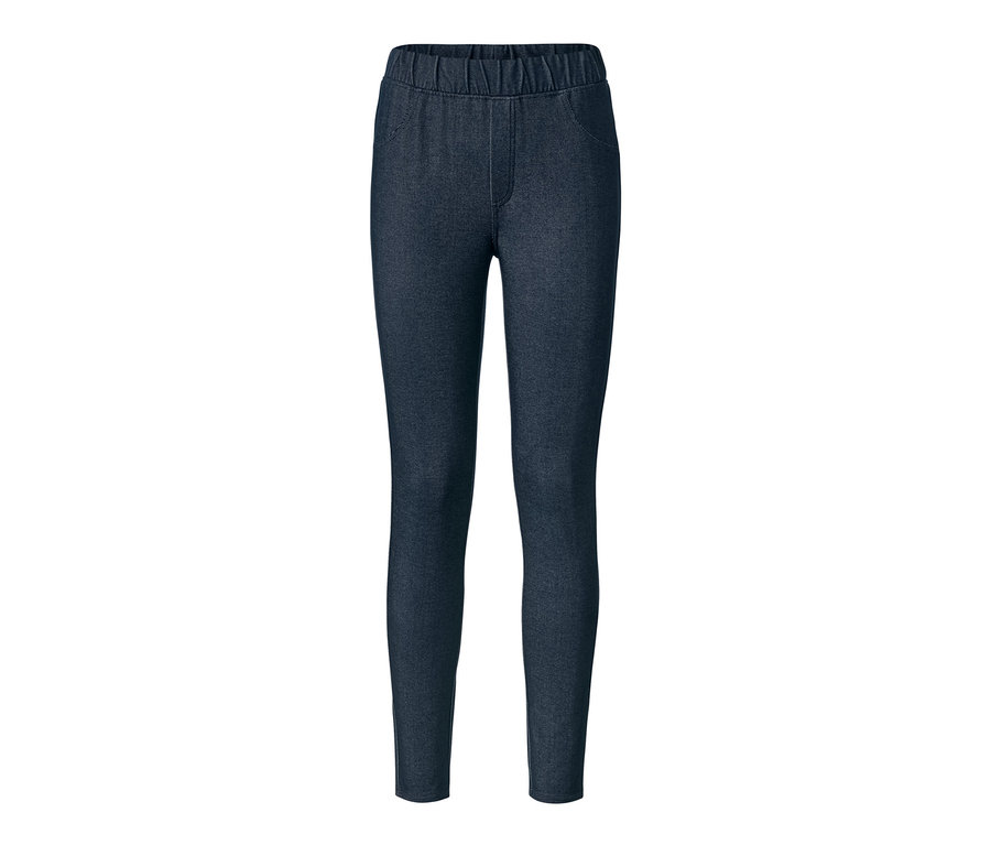 Leggings in Jeansoptik auf weißem Hintergrund.
