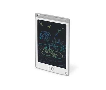 LCD-Schreibtafel mit einer Zeichnung einer Insel.