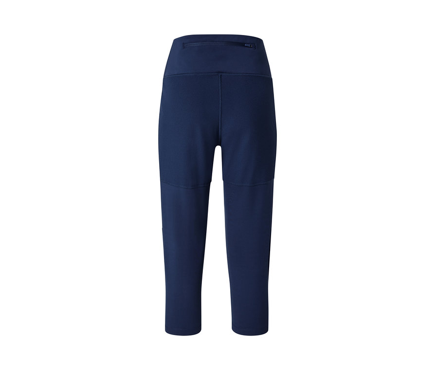 Detailaufnahme einer marineblauen 3/4-Trekking-Tight.