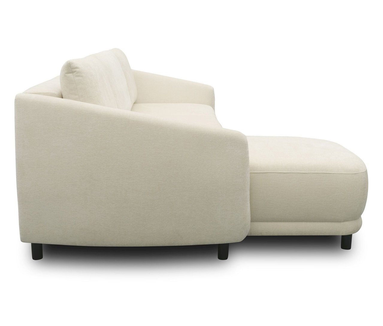 DOMO Ecksofa Longchair, linksbündig, creme.