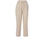 Beige Hose mit Kordelzug auf weißem Hintergrund.