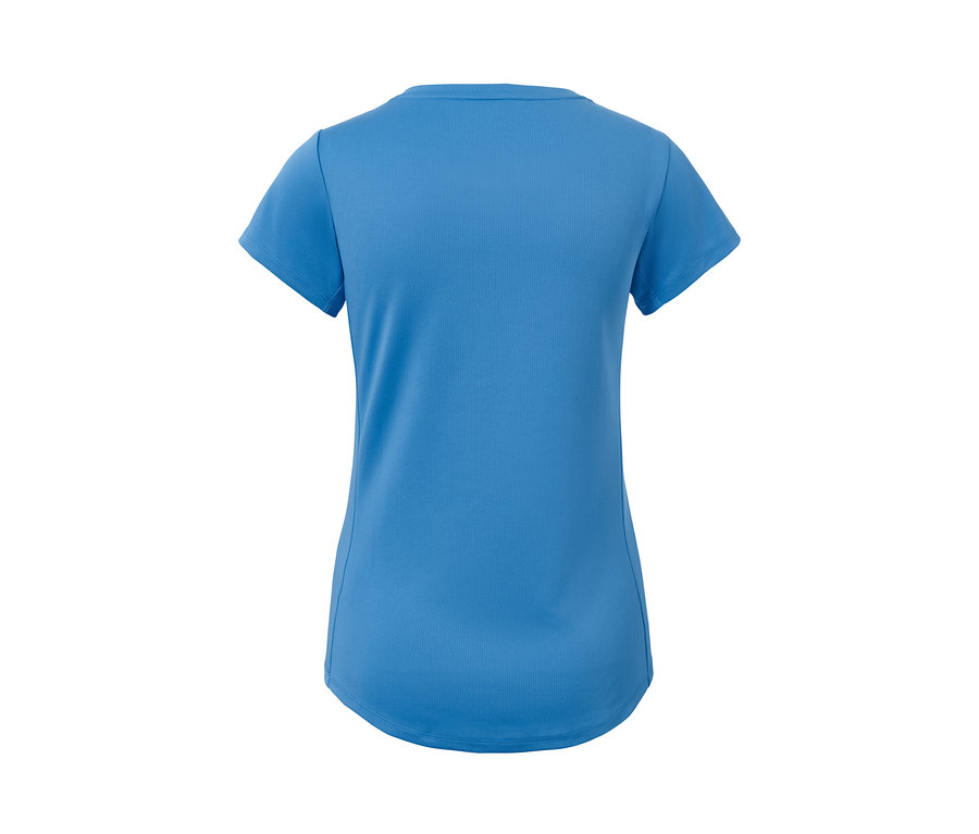 Blaues Funktionsshirt von hinten.