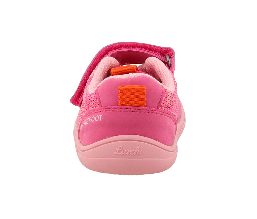 Detailansicht eines Lurchi Sneaker »Barefoot« in Pink.