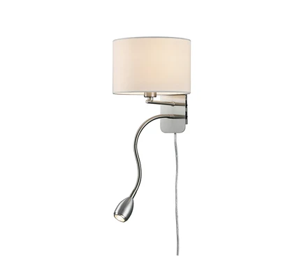 Trio Wandleuchte »HOTEL« mit Lampenschirm und flexiblem Arm.