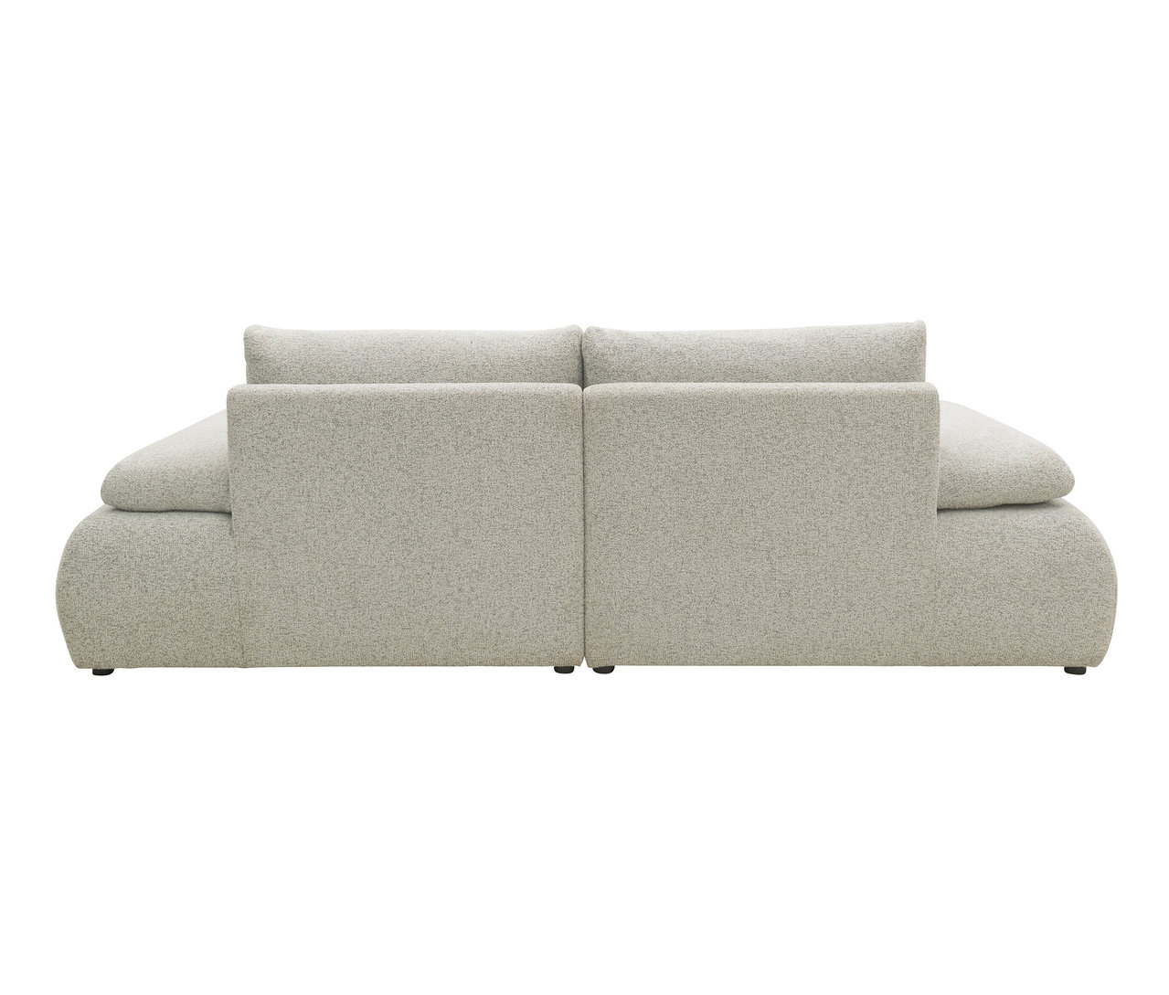 Rückansicht des hellgrauen DOMO Ecksofas »Bela« rechts mit Armlehne.