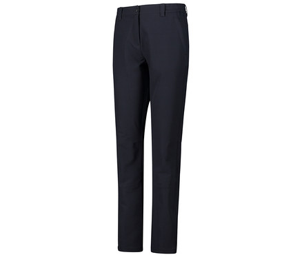 Dunkelblaue Hose.