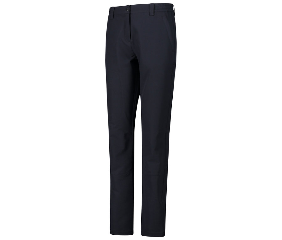 Dunkelblaue Hose.