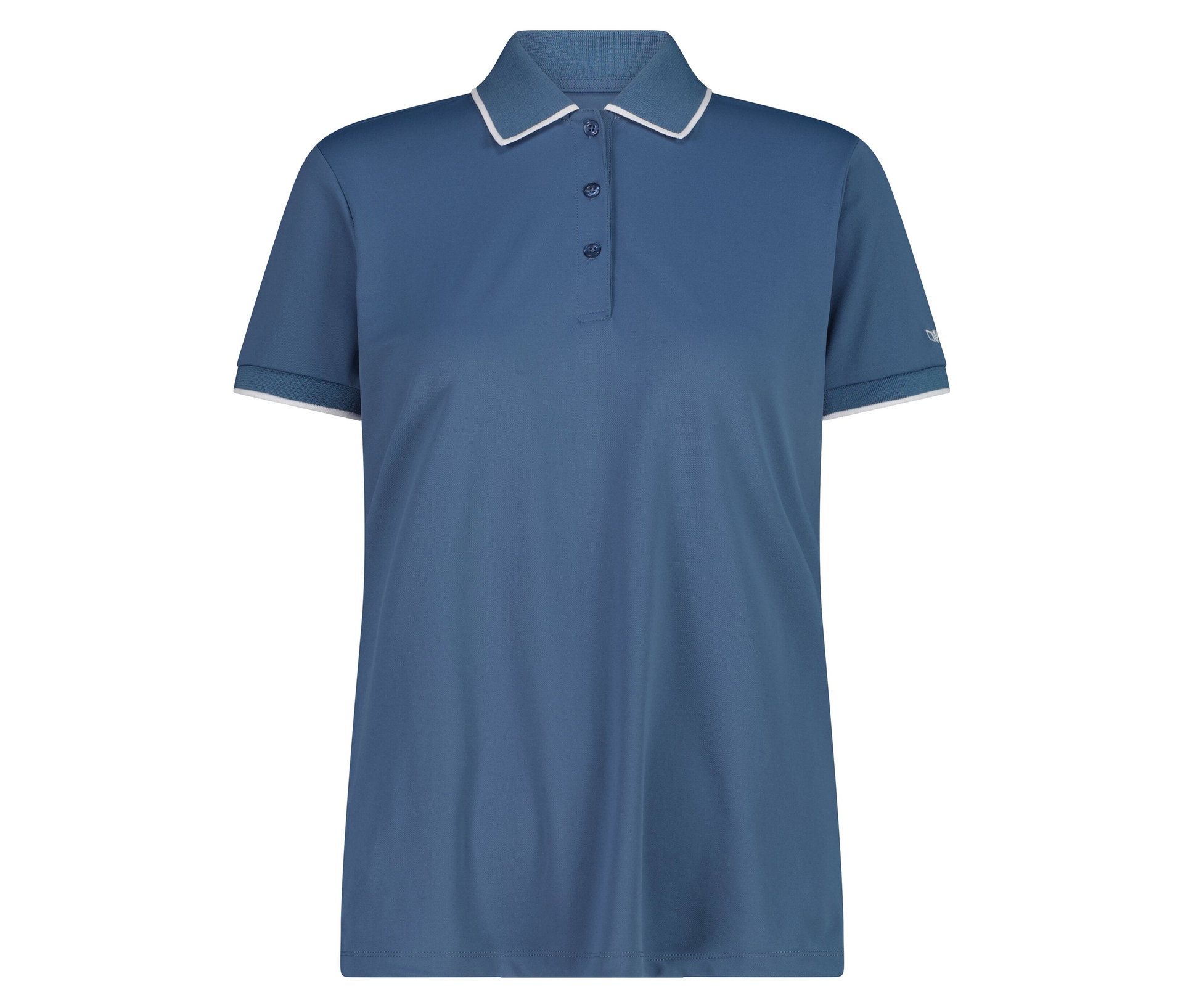 CMP Damen-Poloshirt aus Stretch-Piqué - Damen - Gr. 44 - blau