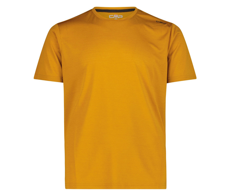 Gelbes CMP T-Shirt mit kurzen Ärmeln.