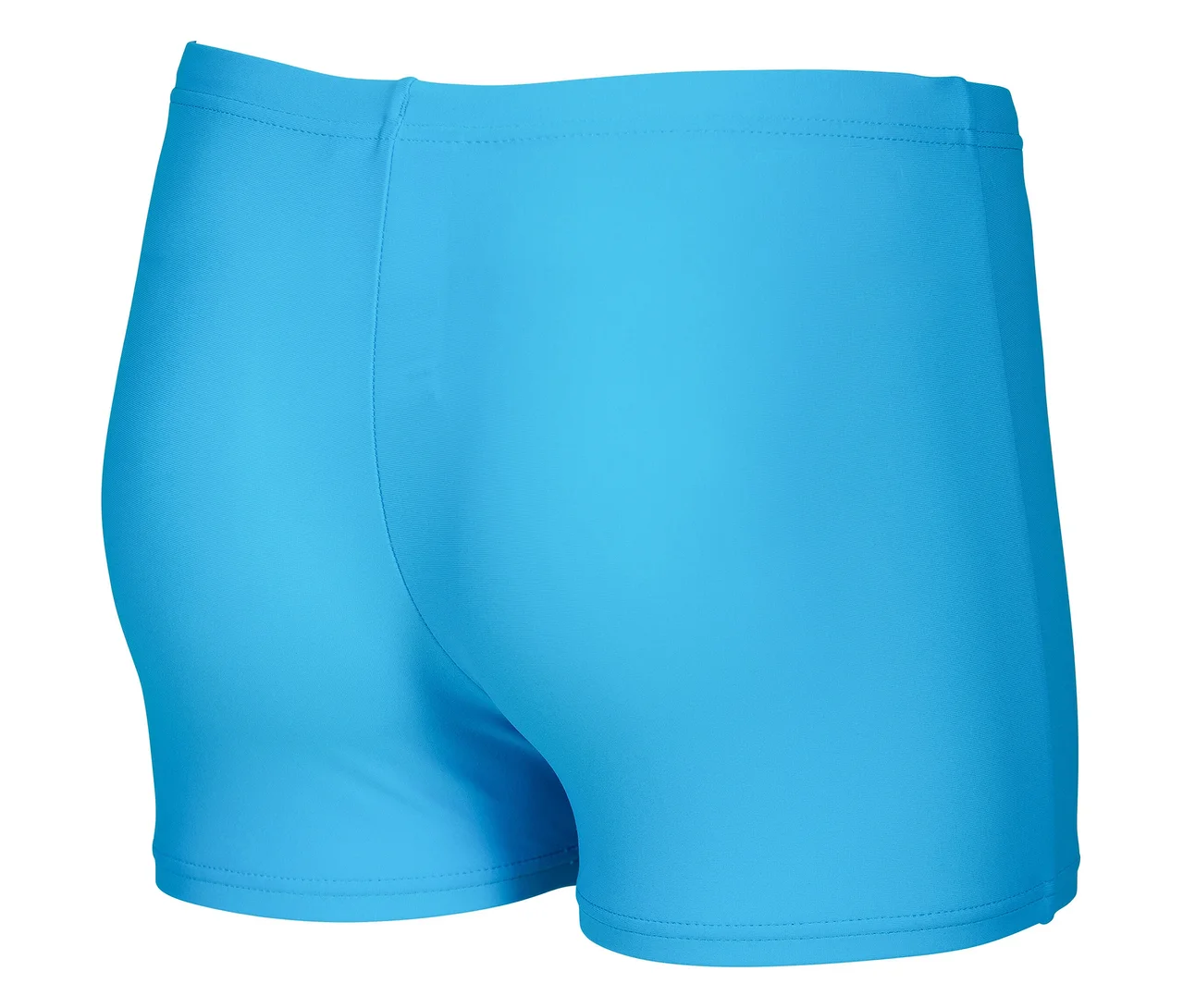 Nahaufnahme einer hellblauen Badehose für Herren.