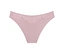 Rosa Slip mit Spitzen- und Netzeinsätzen am Bund.