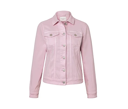 Rosa Jeansjacke.