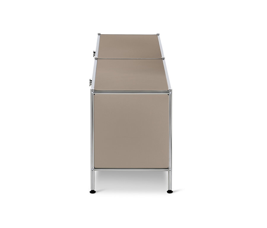 Taupefarbenes Lowboard Metall »CN3« mit 2 Klappen.