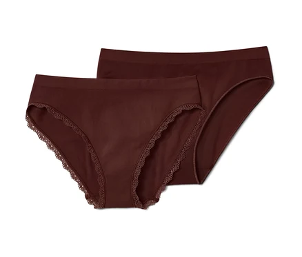 Zwei braune Seamless-Slips.