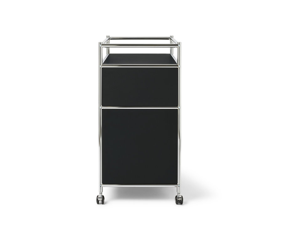 Kommode Metall »CN3« mit 1 Schublade, 1 Klappenfach und Umrandung.