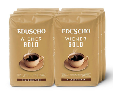 Sechs Packungen EDU Wiener Gold 500gx6 Ventil AT.