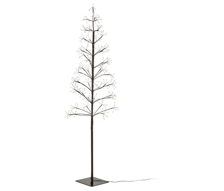Dekorativer Baum mit kleinen Lichtern an den Ästen.