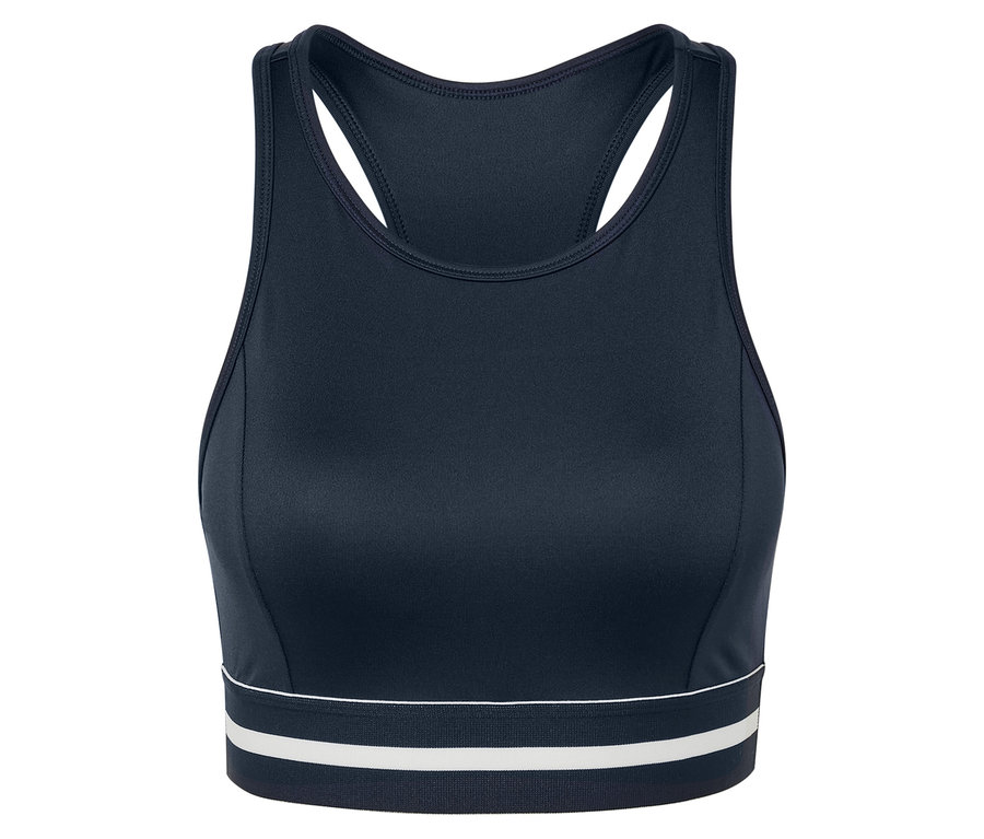 Blaues Sport-Bustier »Crop Top«.