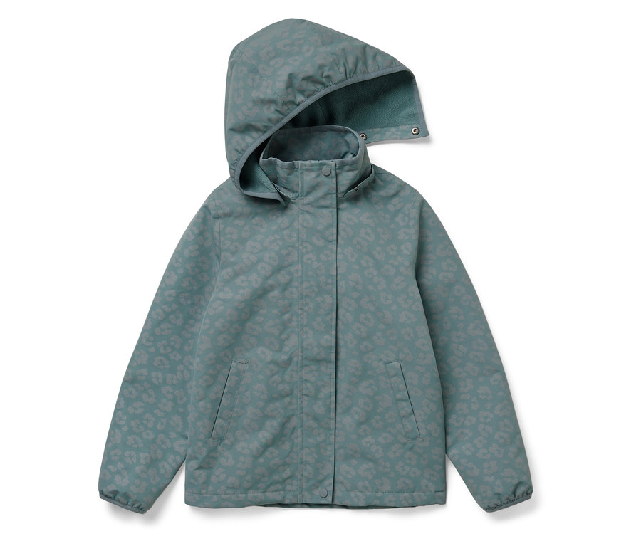 Kinder-Thermo-Regenjacke mit reflektierenden Elementen.