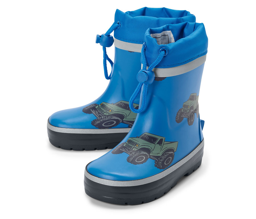 Kinder-Gummistiefel mit Traktoren-Alloverprint.