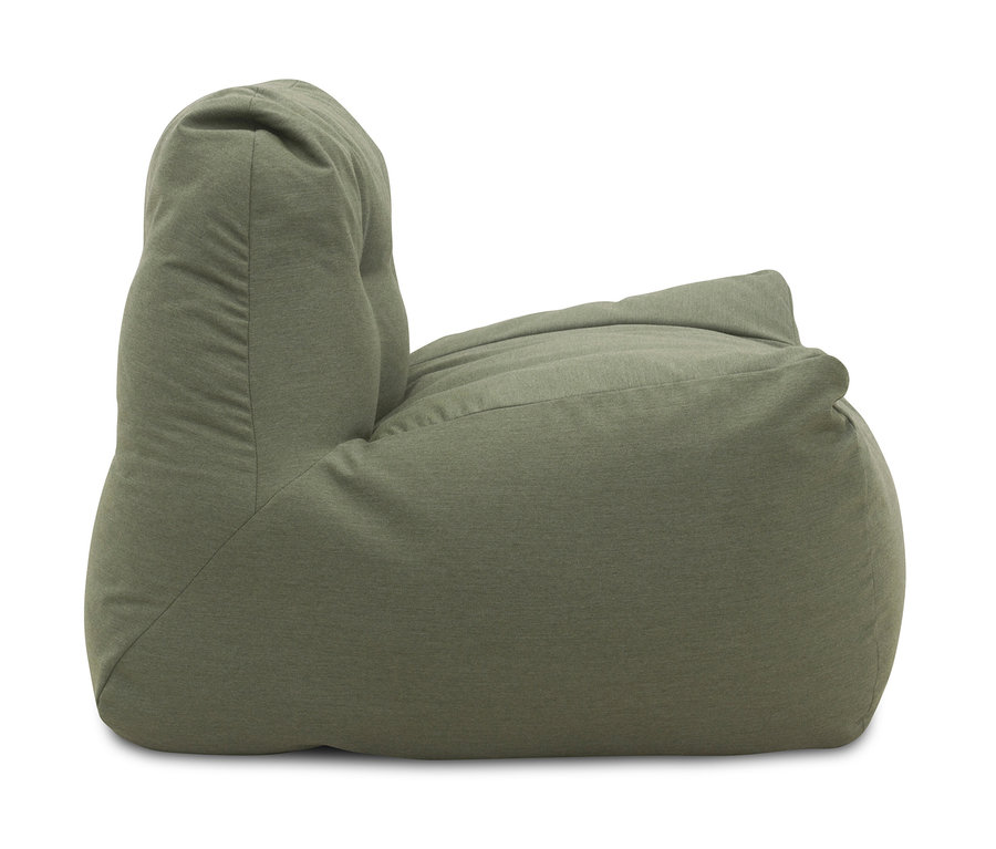 DOMO collection Loungesessel mit Sunbrella®-Stoff, Bamboo in Grün vor weißem Hintergrund.