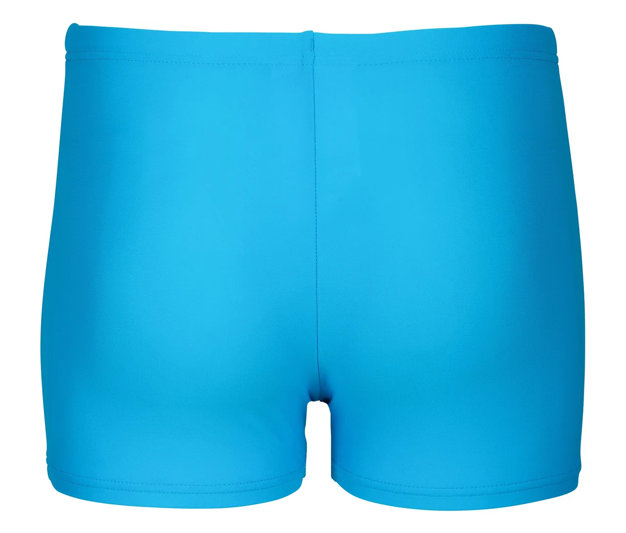 Nahaufnahme der Rückseite einer türkisfarbenen Badehose.