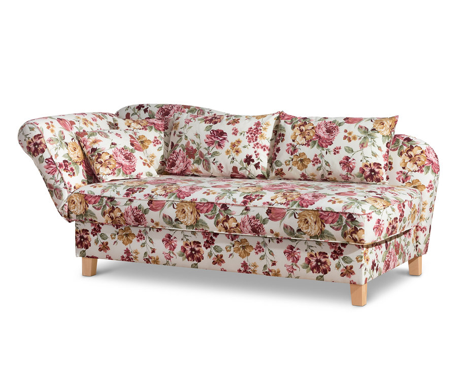 Max-Winzer®-Recamiere »Saturn« mit Stauraum, links, floral und drei Kissen.