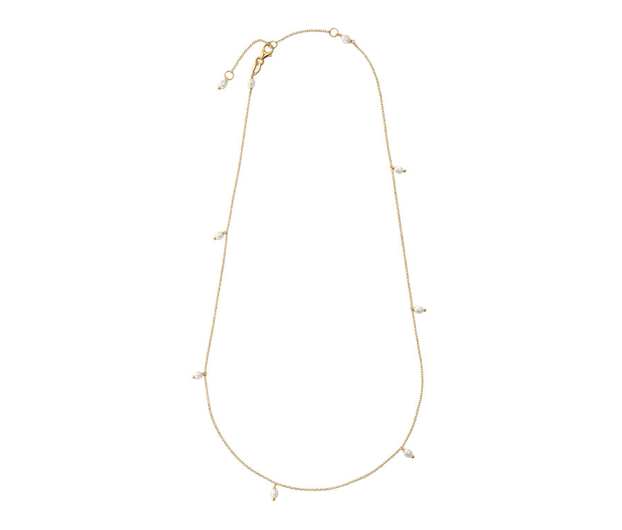 Goldkette mit Süßwasserzuchtperlen.