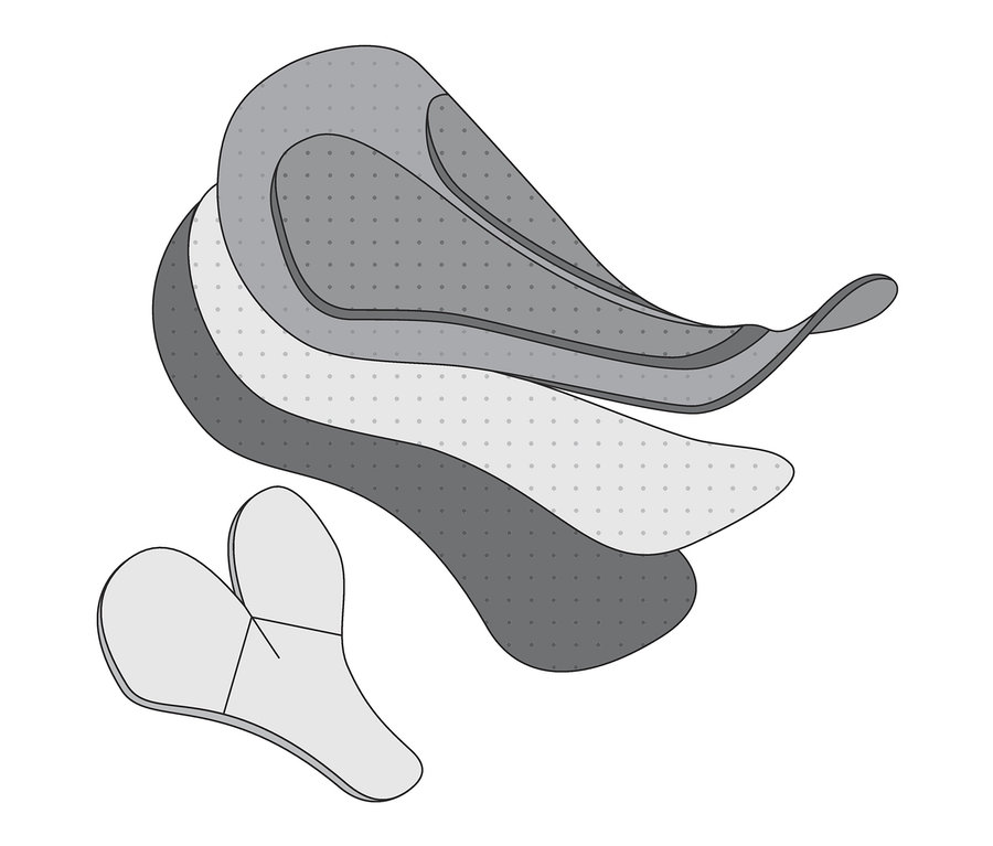 Illustration von Radunterhosen, Fahrradhosen und Radunterhosen »Pro«.