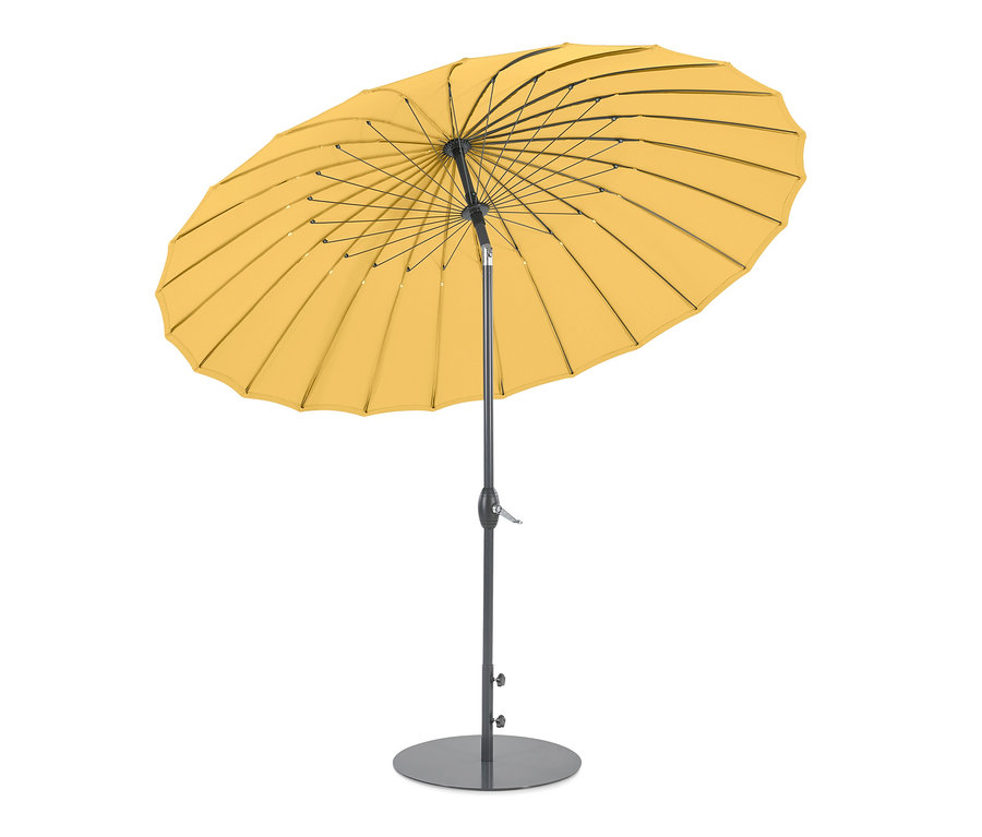 Gelber Leco Aluminium-Sonnenschirm »Shanghai«, Ø ca. 270 cm.