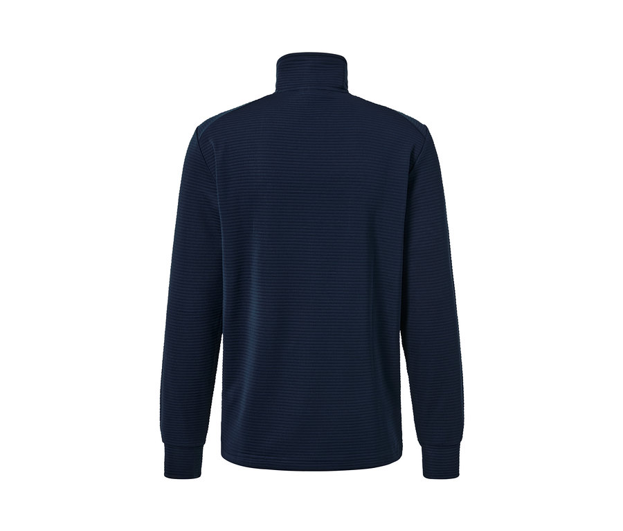 Dunkelblaue Funktionsjacke.