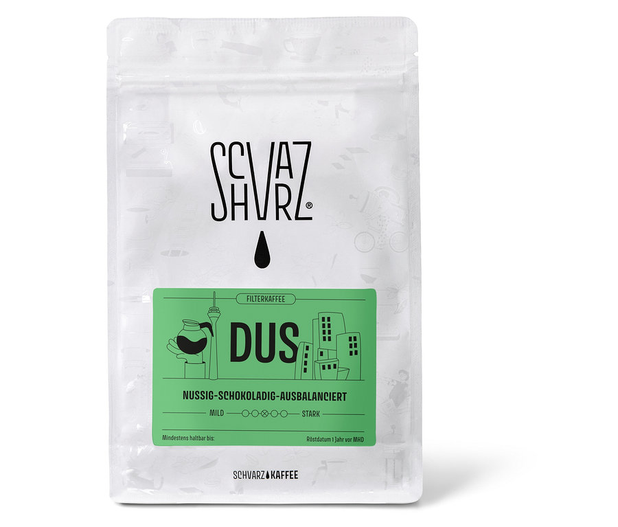 Schvarz - DUS Filterkaffee - 250 g Ganze Bohne
