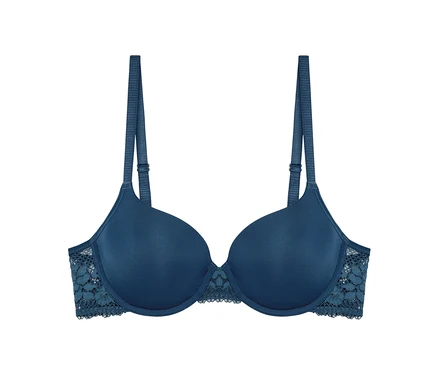 Blauer Passionata T-Shirt-BH »Nina« mit Spitze.