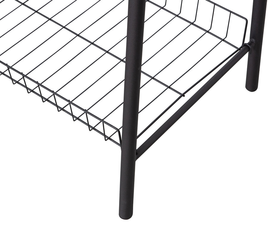 Detailansicht des schwarzen Woood Metall-Kleiderständers »Jovi«.