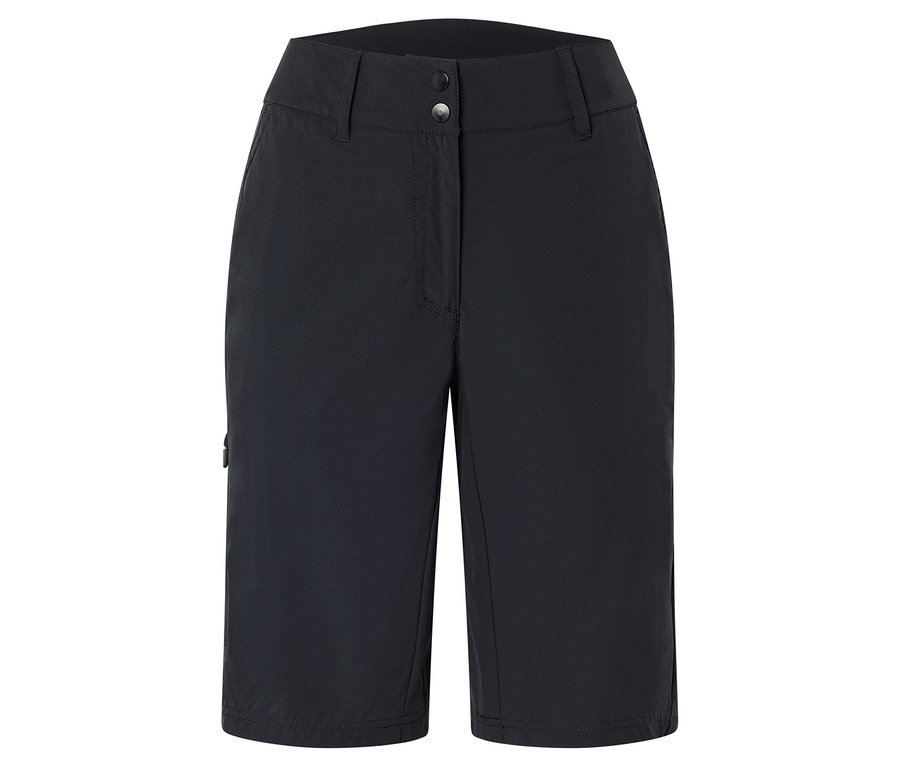 Dunkelblaue, knielange Shorts mit zwei Knöpfen am Bund.