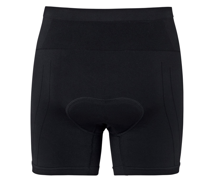 Schwarze Radlerhose mit Polsterung.
