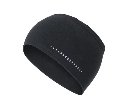 Schwarzes Stirnband mit einer Reihe reflektierender weißer Punkte.