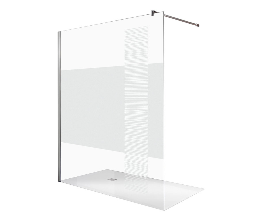 Freistehende Breuer®-Dusche »Entra« Duschwand mit InStripe Design.