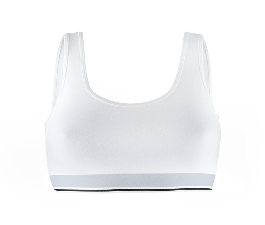Weißes Bustier.