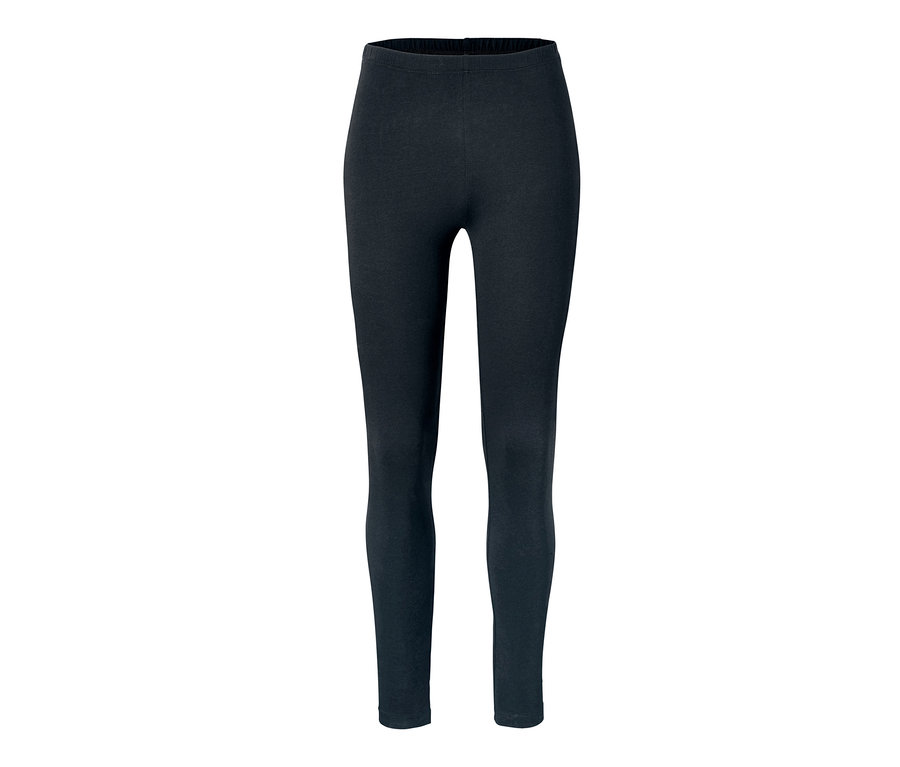 Schwarze Leggings auf weißem Hintergrund.
