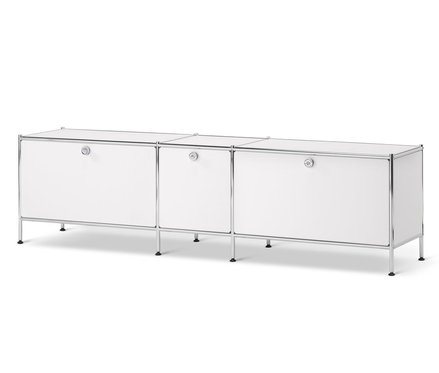 Weißes Lowboard »CN3« mit 3 Klappen.