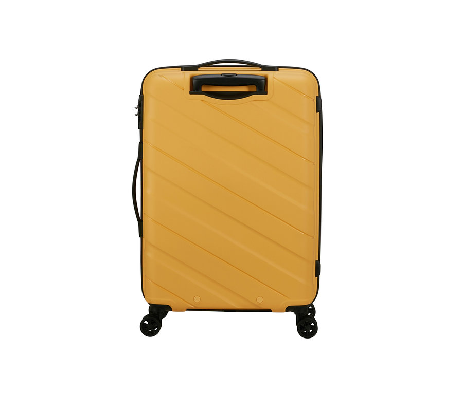 Ein mittelgroßer, bananencremefarbener American Tourister »Jetdriver 3.0« Koffer.
