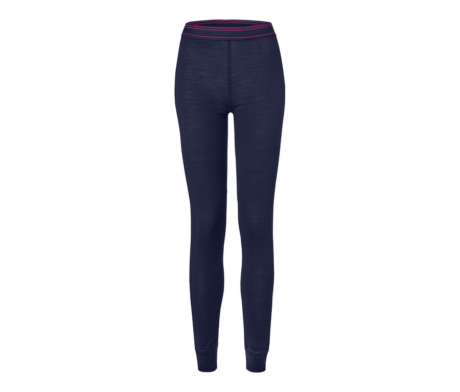 Blaue lange Unterhose mit RWS-zertifizierter Wolle.