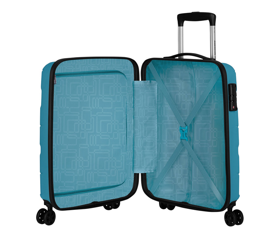 Geöffneter, kleiner, hellblauer American Tourister »Jetdriver 3.0«.