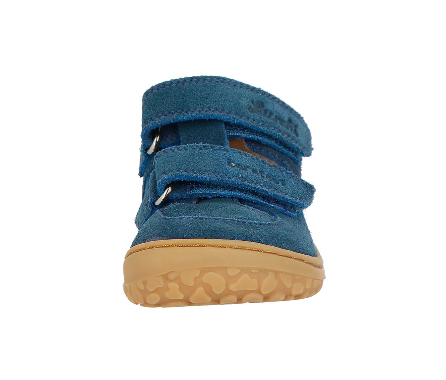 Blaue Lurchi Sandale »Barefoot« mit brauner Sohle.