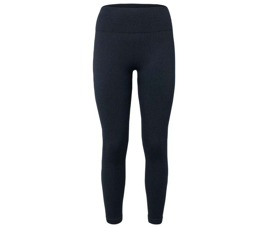 Marineblaue Leggings mit hohem Bund.